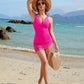 Elegant Women's Sheer Mesh Sarong Wrap Swimsuit Cover-Up Beach Dress