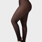 Comfortable Slimming Semi-Sheer Black Tights - High Elasticity, Durable Hosiery