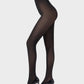 Comfortable Slimming Semi-Sheer Black Tights - High Elasticity, Durable Hosiery