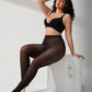 Comfortable Slimming Semi-Sheer Black Tights - High Elasticity, Durable Hosiery