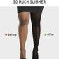 Comfortable Slimming Semi-Sheer Black Tights - High Elasticity, Durable Hosiery