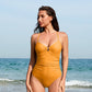 Smart Sculpt U-Ring Cutout Shaping One-Piece Swimsuit for Effortless Beach Style