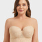 Smooth Lace Longline Strapless Underwire Bra: Ultimate Support & Invisible Comfort