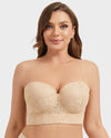 Smooth Lace Longline Strapless Underwire Bra: Ultimate Support & Invisible Comfort