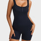 Comfortable Snap Button Shaping Shorts Bodysuit for Women's Tummy Control