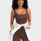 Comfortable Snap Button Shaping Shorts Bodysuit for Women's Tummy Control
