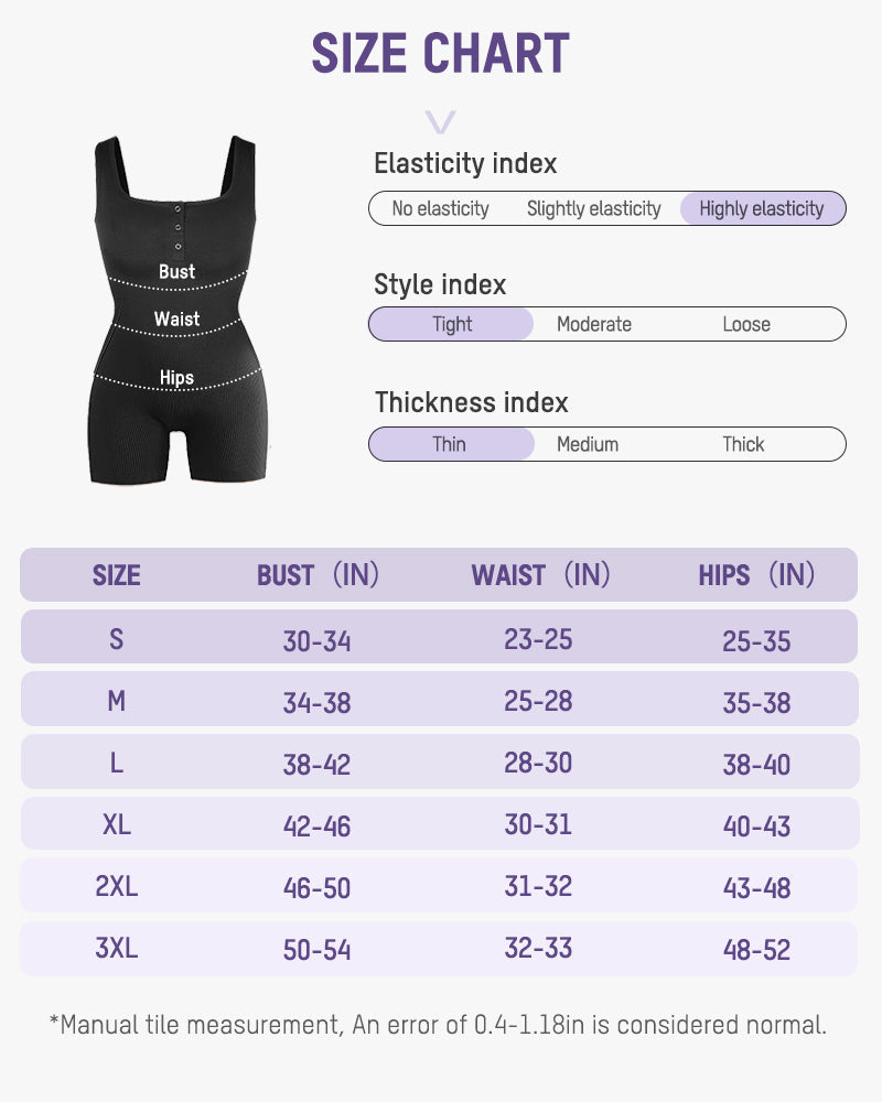 Comfortable Snap Button Shaping Shorts Bodysuit for Women's Tummy Control
