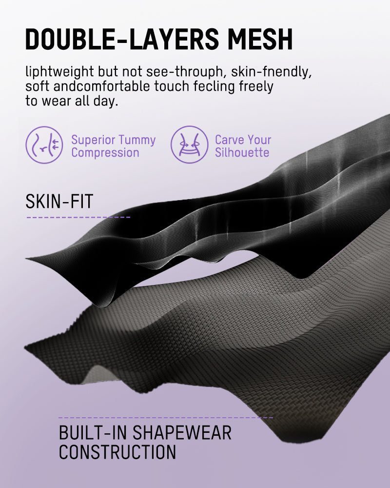 Comfortable Snap Button Shaping Shorts Bodysuit for Women's Tummy Control
