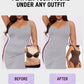 Comfortable Snap Button Triangle Shaping Bodysuit - Tummy Control & Everyday Style