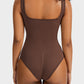 Comfortable Snap Button Triangle Shaping Bodysuit - Tummy Control & Everyday Style