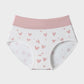Soft Cotton High-Waist Panties 6-Pack: Charming Heart Print Briefs