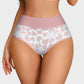 Soft Cotton High-Waist Panties 6-Pack: Charming Heart Print Briefs