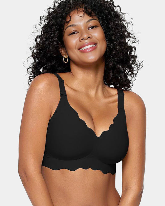 SheCurve Soft Full Coverage Scalloped Wireless Jelly Bra for All-Day Comfort