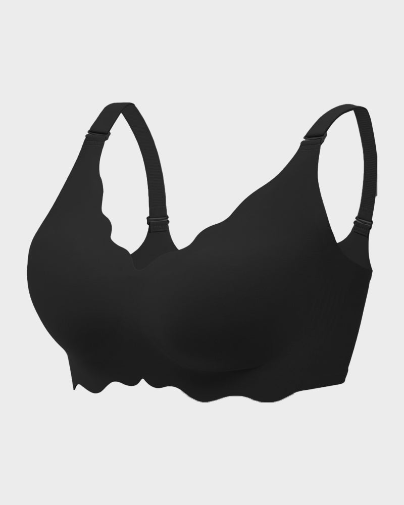 SheCurve Soft Full Coverage Scalloped Wireless Jelly Bra for All-Day Comfort