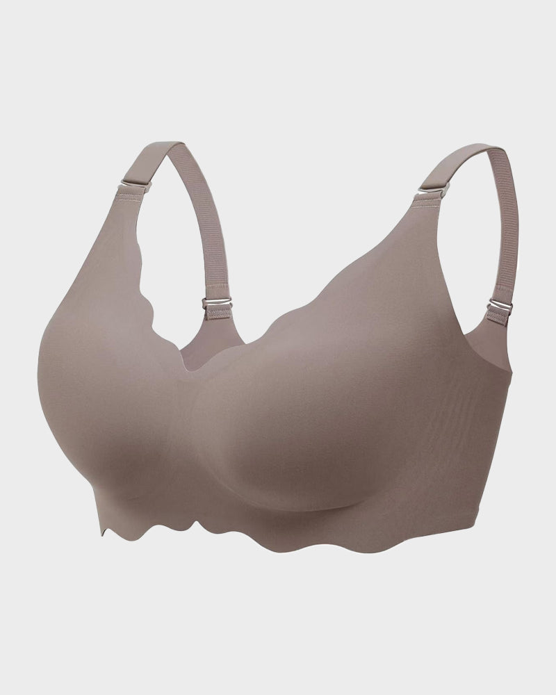 SheCurve Soft Full Coverage Scalloped Wireless Jelly Bra for All-Day Comfort