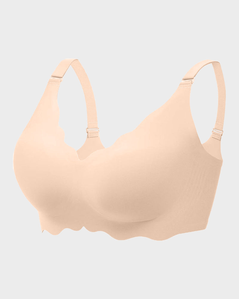 SheCurve Soft Full Coverage Scalloped Wireless Jelly Bra for All-Day Comfort
