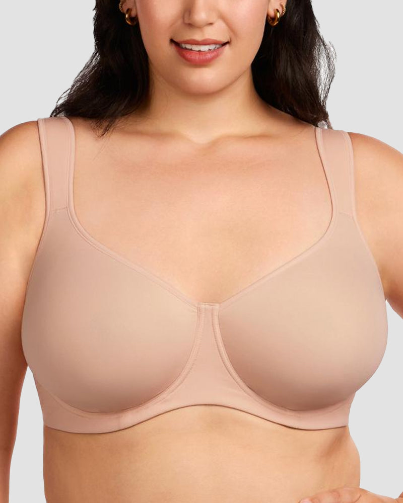Comfortable Everyday Plus Size Full Coverage Unlined Minimizer Bra