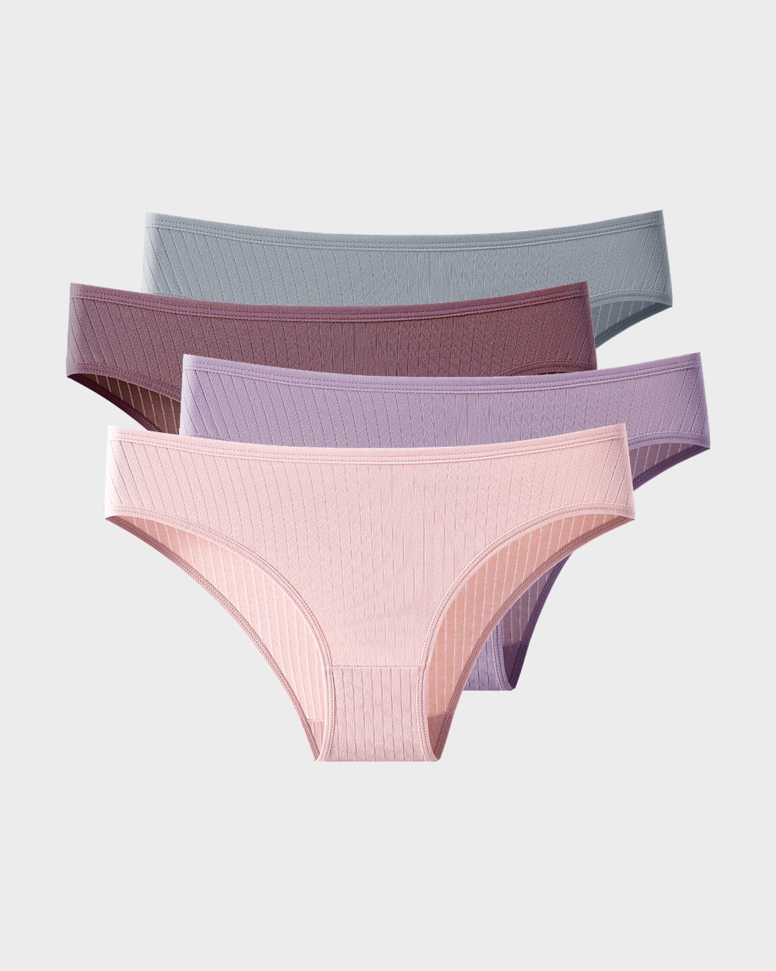 Ultimate Comfort 4-Pack Soft Breathable Low-Waist Cotton Briefs for Women