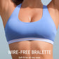 Sporty Back Bralette Banded Hipster Bikini Set Dusty Blue Swimsuit