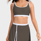 Sporty Color Block Skirted Bikini Set with Side Slit Design