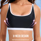 Sporty Color Block Skirted Bikini Set with Side Slit Design