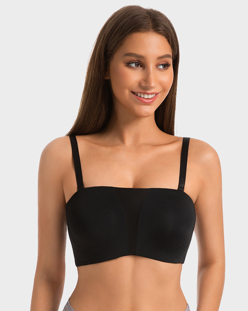 SheCurve Ultimate Strapless Anti-Slip Full Coverage Bandeau Bra Seamless Support