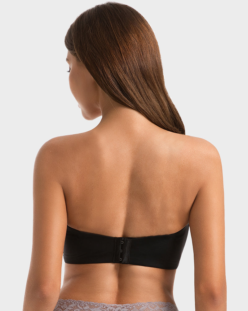 SheCurve Ultimate Strapless Anti-Slip Full Coverage Bandeau Bra Seamless Support