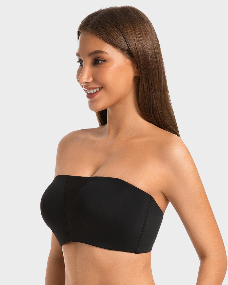 SheCurve Ultimate Strapless Anti-Slip Full Coverage Bandeau Bra Seamless Support