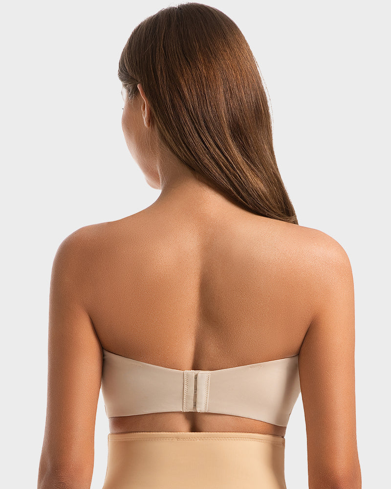 SheCurve Ultimate Strapless Anti-Slip Full Coverage Bandeau Bra Seamless Support