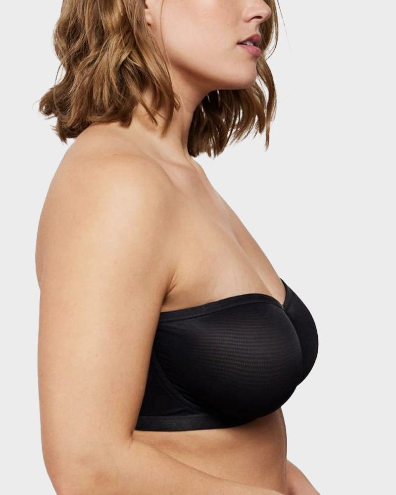 Ultimate Invisible Support Strapless Mesh Underwire Balconette Bra for Women