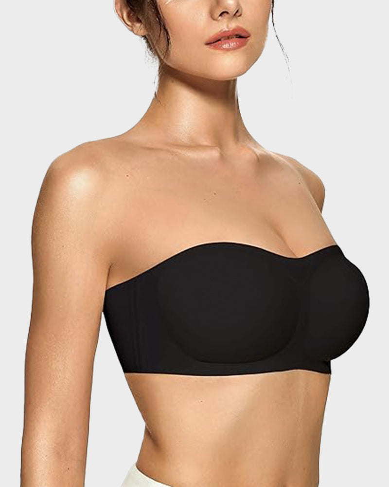 Comfortable Seamless Strapless Wireless Padded Bandeau Bra for Women