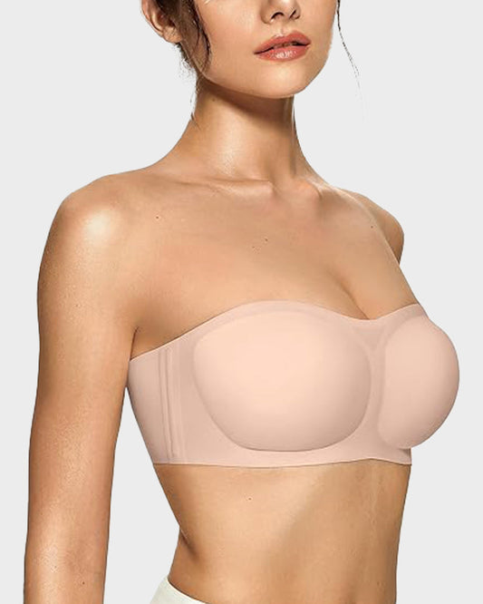 Comfortable Seamless Strapless Wireless Padded Bandeau Bra for Women