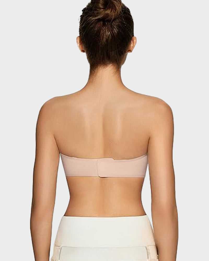 Comfortable Seamless Strapless Wireless Padded Bandeau Bra for Women