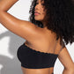 Comfortable Wireless Strapless Front-Closure Leopard Print Bra with Scalloped Trim