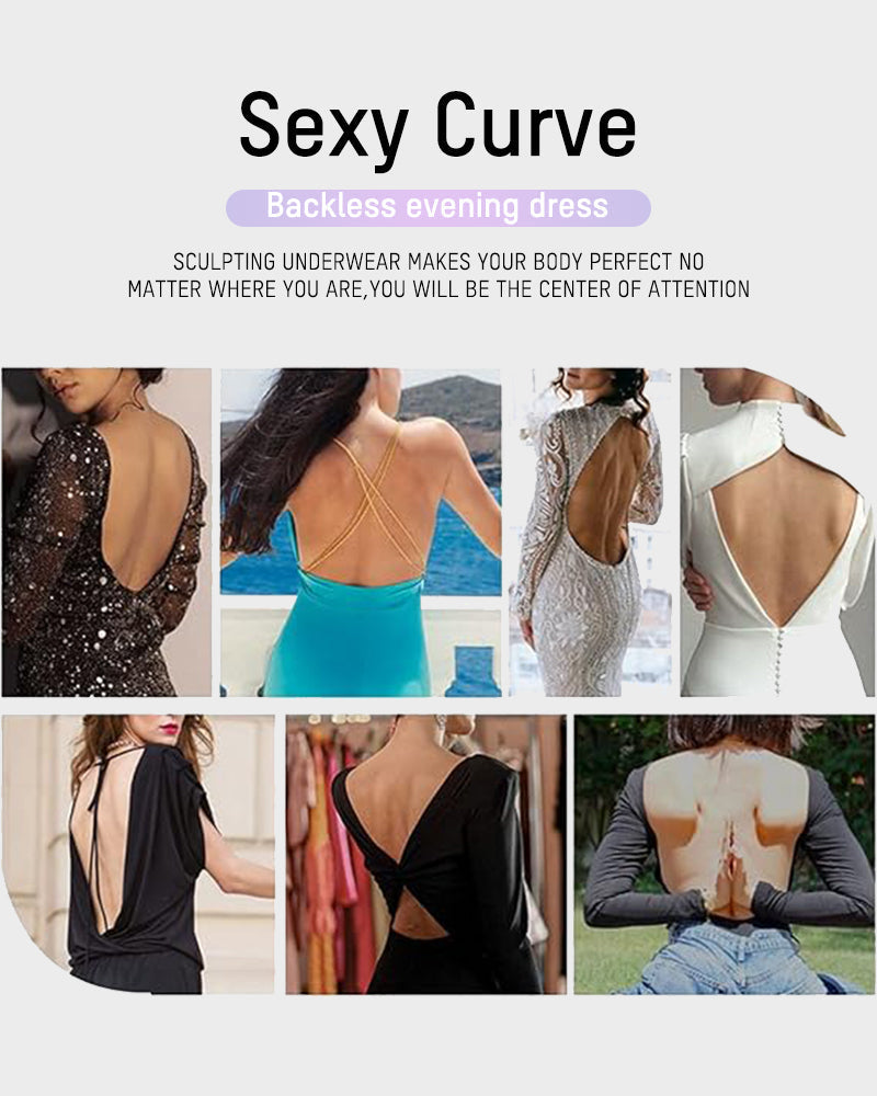 Seamless Strapless U-Plunge Thong Bodysuit for Backless Outfits