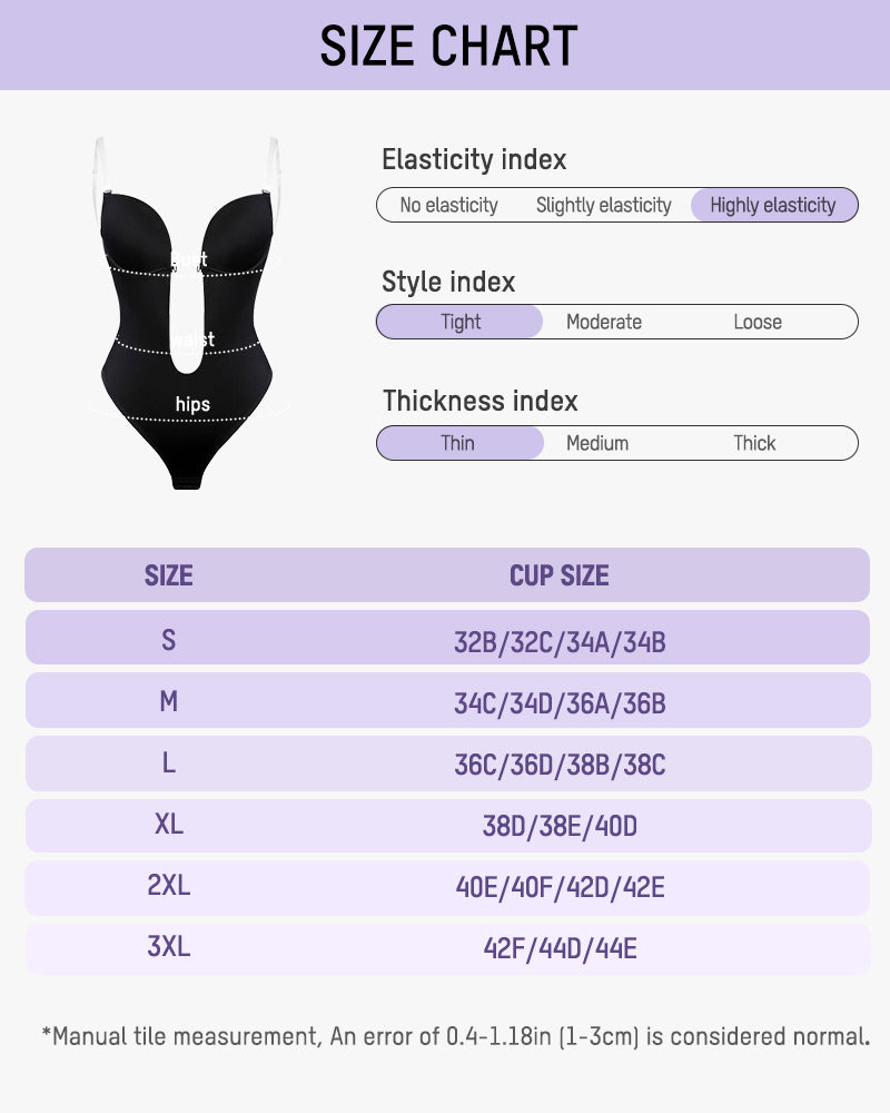 Seamless Strapless U-Plunge Thong Bodysuit for Backless Outfits