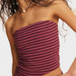 Women's Chic Striped Tube Top & Wide-Leg Pants Two-Piece Set - Casual Summer Comfort