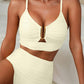 Chic Textured U-Wire High-Waisted Bikini Set - Tummy Control Swimsuit