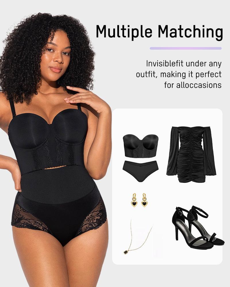 Invisible Low Back Strapless Push Up Bra for Backless Outfits, Ultimate Comfort