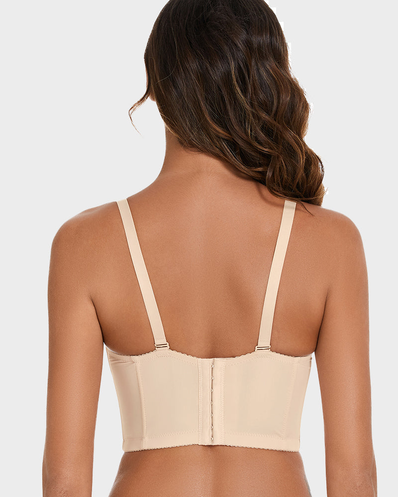 Invisible Low Back Strapless Push Up Bra for Backless Outfits, Ultimate Comfort