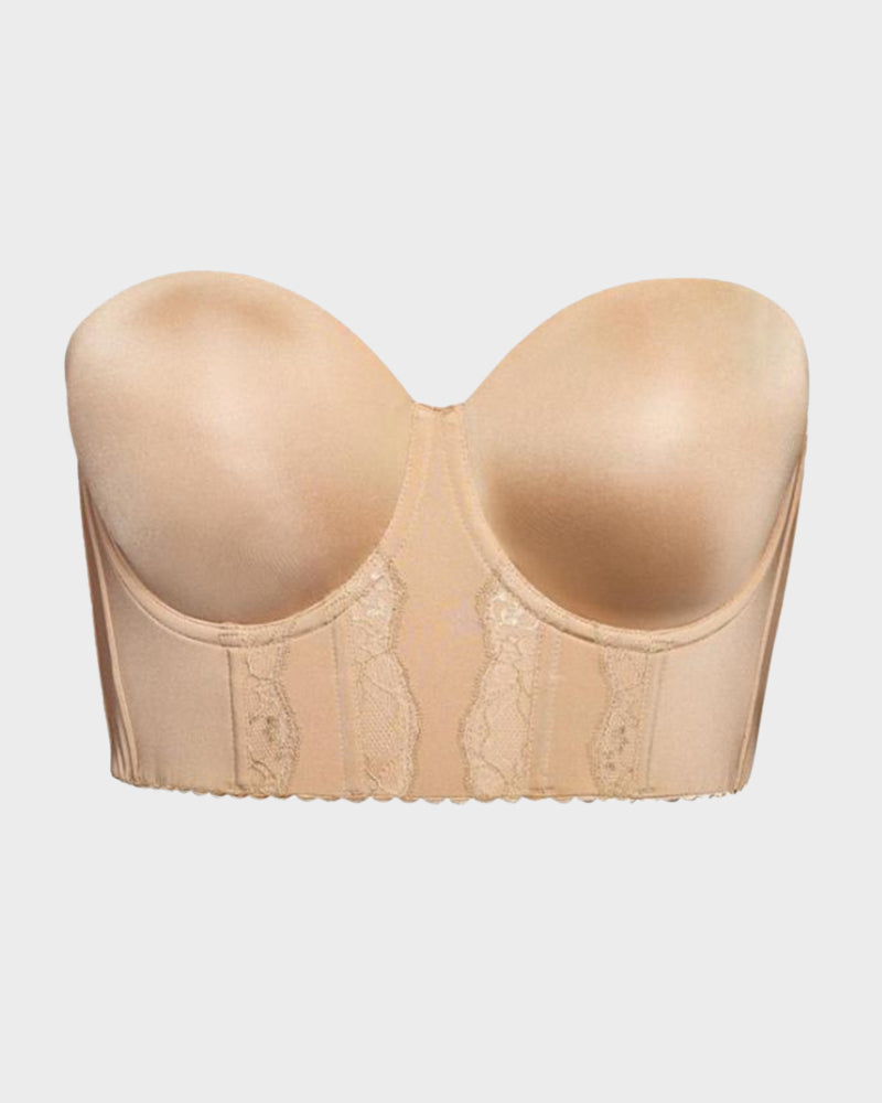 Invisible Low Back Strapless Push Up Bra for Backless Outfits, Ultimate Comfort