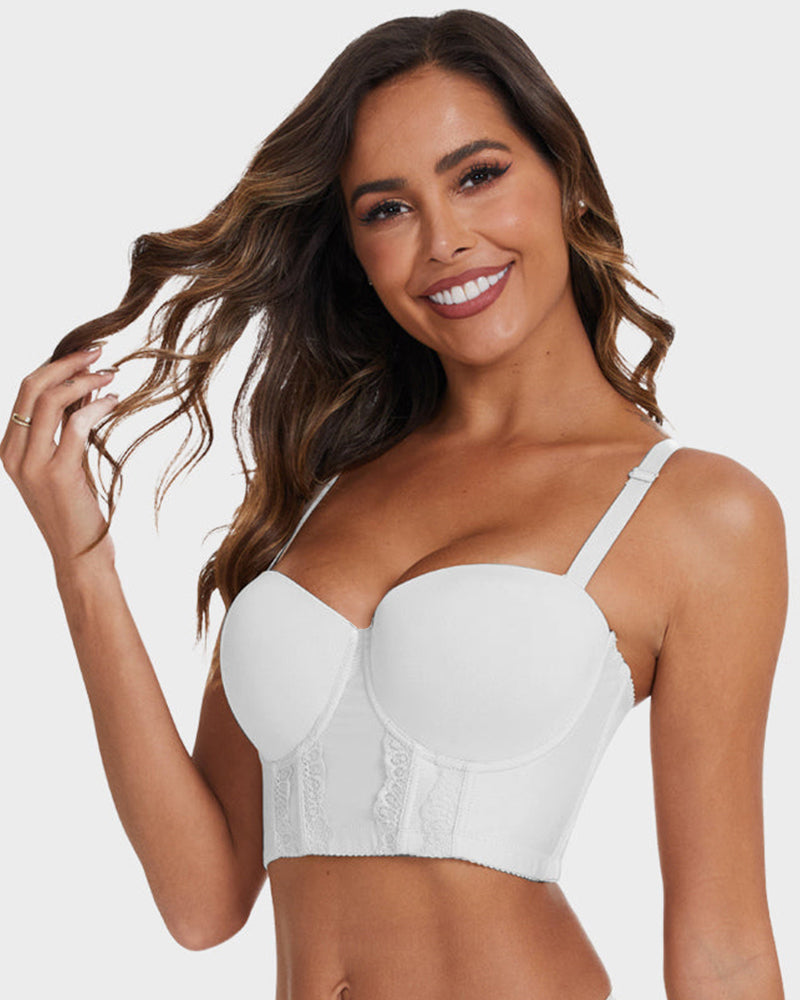 Invisible Low Back Strapless Push Up Bra for Backless Outfits, Ultimate Comfort
