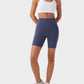 High-Waist Tummy Control Butt-Lifting Training Shorts with Pockets - 7 Inch Inseam