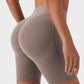High-Waist Tummy Control Butt-Lifting Training Shorts with Pockets - 7 Inch Inseam