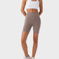 High-Waist Tummy Control Butt-Lifting Training Shorts with Pockets - 7 Inch Inseam