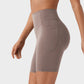 High-Waist Tummy Control Butt-Lifting Training Shorts with Pockets - 7 Inch Inseam
