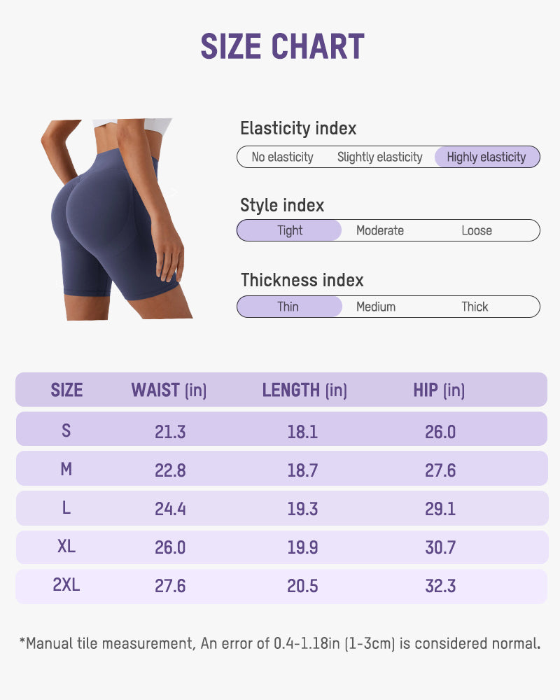 High-Waist Tummy Control Butt-Lifting Training Shorts with Pockets - 7 Inch Inseam