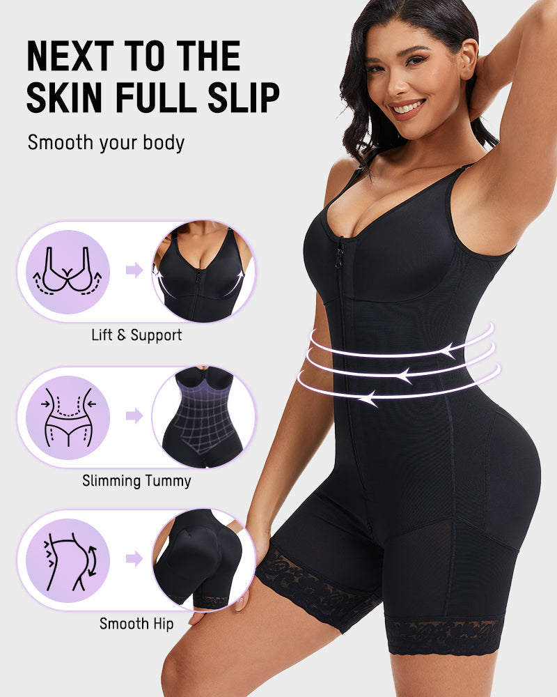 Ultimate Tummy Control Butt Lifter Shaper Faja with Zipper Crotch