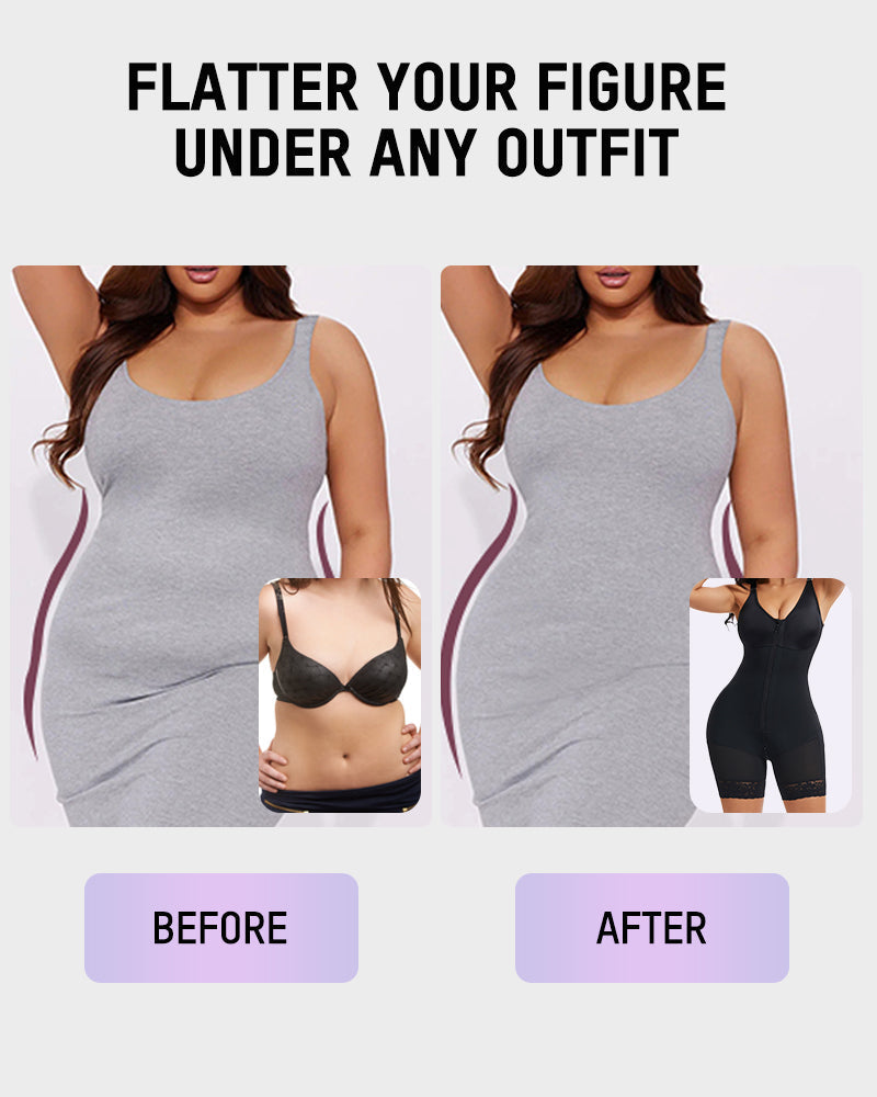 Ultimate Tummy Control Butt Lifter Shaper Faja with Zipper Crotch