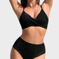 Chic Twisted Front Color-Block High Waist Bikini Set for Women